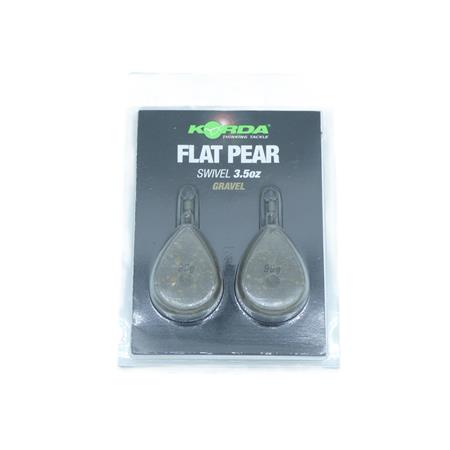 Plomb Korda Flat Pear Swivel - Gravel 99G