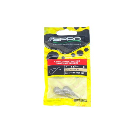 Plomb Spro Tungsten Tear Drop Weights - Gravel Pit - 14G