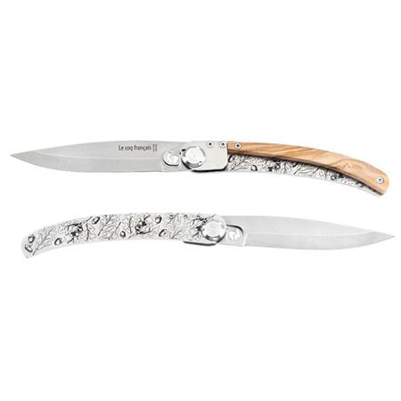 POCKET KNIFE LE COQ FRANÇAIS CHÊNE