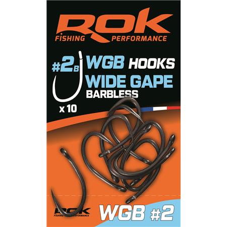 Pojedynczy Haczyk Rok Fishing Barbless Wide Gape - Pack De 10