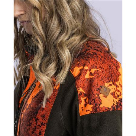 POLAIRE FEMME PINEWOOD SMÅLAND HUNTERS CAMOU FLEECE - MARRON/STRATA BLAZE