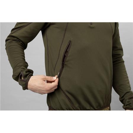 POLAIRE HOMME HARKILA DEER STALKER FULL-ZIP FLEECE HOODIE - WILLOW GREEN