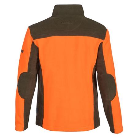 POLAIRE HOMME PERCUSSION POLAIRECOR BRODE CHASSE - SANGLIER - KAKI/ORANGE