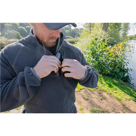 POLAIRE HOMME PRESTON INNOVATIONS CORE COLLECTION ZIG ZAG FLEECE - GRIS
