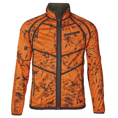 POLAIRE HOMME SEELAND VANTAGE RÉVÉRSIBLE - KAKI/ORANGE