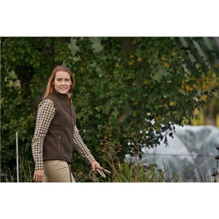 POLAIRE SANS MANCHE FEMME HARKILA SANDHEM SHERPA W - DEMITASSE BROWN
