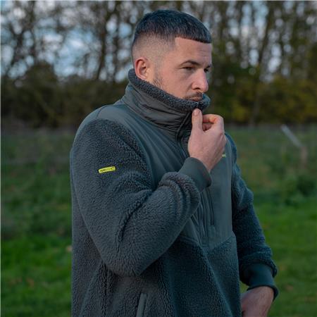 POLAR HOMBRE - VERDE RIDGE MONKEY APEAREL THERMAPRO SHERPA FLEECE - GREEN
