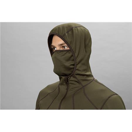 POLAR MANN HARKILA DEER STALKER FULL-ZIP FLEECE HOODIE - WILLOW GREEN