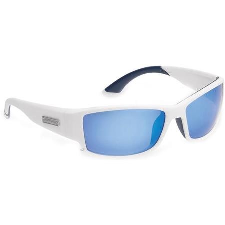 Polarized Sunglasses Flying Fisherman Razor Matte White Smoke Blue Mirror