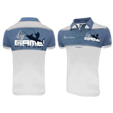 Polo Heren Hot Spot Design Big Game - Wit/Blauw