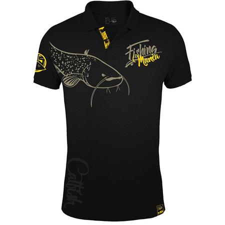 Polo Hombre Hot Spot Design Fishing Mania Catfish - Noir