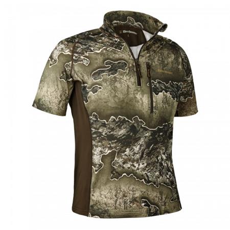 Polo Homme Deerhunter Excape Ins. T-Shirt W/Zip-Neck - Realtree Excape