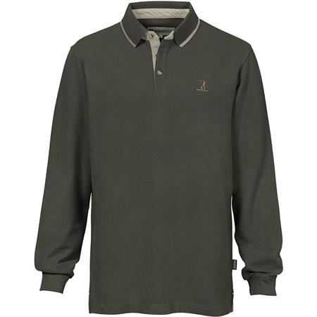 Polo Langarm Herren Percussion - Kaki