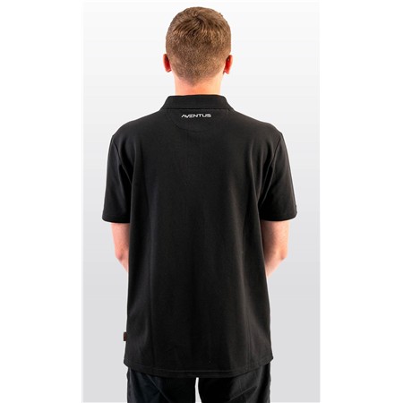 POLO MANCHES COURTES HOMME GURU AVENTUS - NOIR
