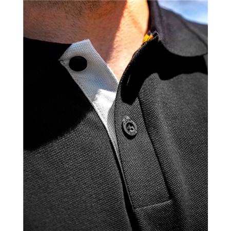 POLO MANCHES COURTES HOMME GURU AVENTUS - NOIR