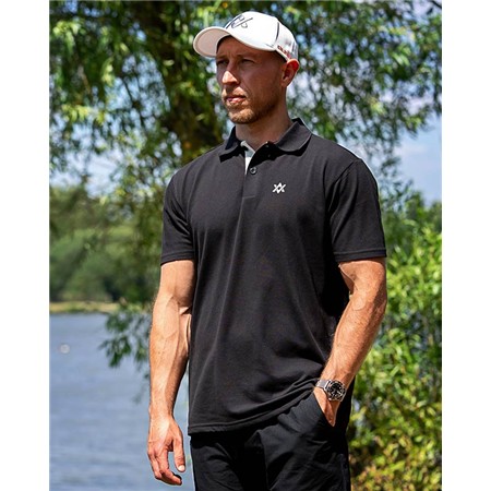 POLO MANCHES COURTES HOMME GURU AVENTUS - NOIR