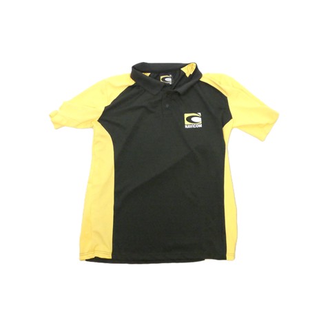 Polo Manches Courtes Homme Navicom - Noir/Jaune - Xl