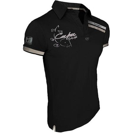 Polo-Shirt Man Hot Spot Design Carper - Black