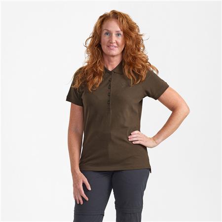 POLO SHIRT MANICHE CORTE DONNA - VERDE DEERHUNTER LADY HARRIET - VERT