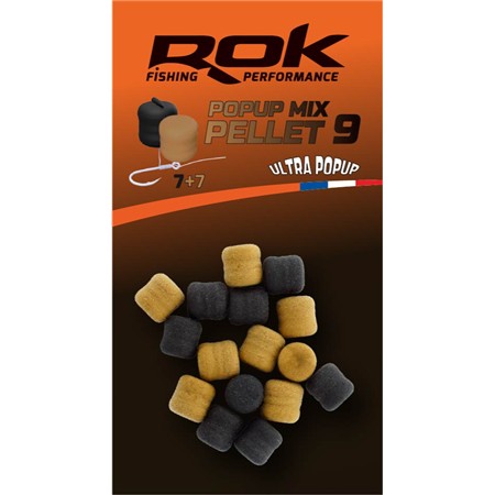 Popup Pellets Για Αγκίστρι Rok Fishing Brown+Black