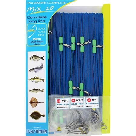 Pre-Rigged Line Flashmer Palangre Mix20
