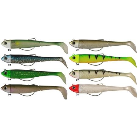 Pre-Rigged Soft Lure Effzett Kick-S Minnow Weedless Paddle Tail - 18Cm