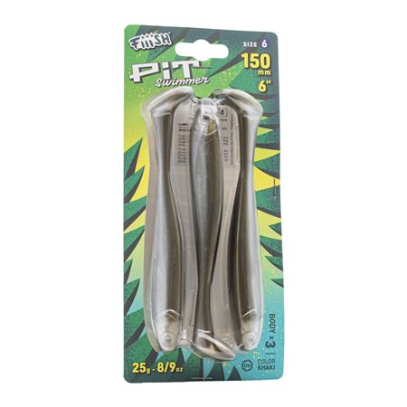 PRE-RIGGED SOFT LURE FIIISH PIT SWIMMER 150 - PACK OF 3