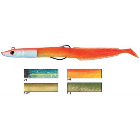 Pre-Rigged Soft Lure Flashmer Blue Equille 18.5Cm