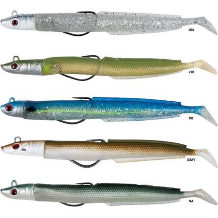 Pre-Rigged Soft Lure Flashmer Blue Equille Junior - 11Cm