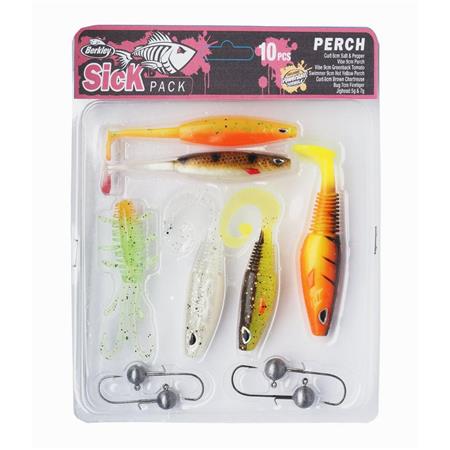 PRE-RIGGED SOFT LURES KIT BERKLEY SICK PERCH PACK