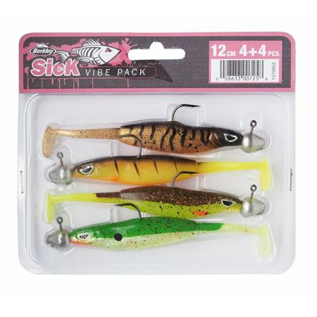 Pre-Rigged Soft Lures Kit Berkley Sick Vibe Pack