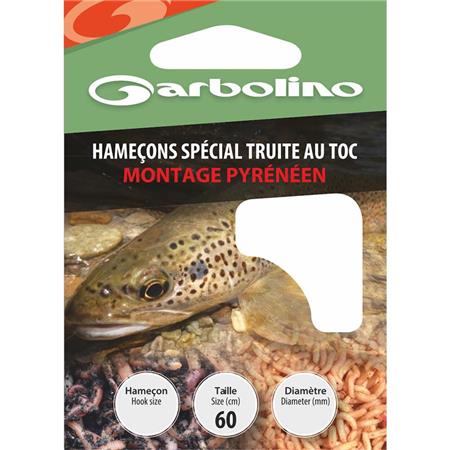 Pre-Tied Hook Garbolino Special For Trout / Pyrenean Rig - Pack Of 10