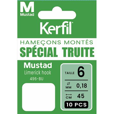 Προδεμένο Αγκίστρι Kerfil 496-Bu Ειδικό Για Πέστροφα