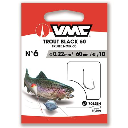 Προδεμένο Αγκίστρι Vmc Trout Black 60