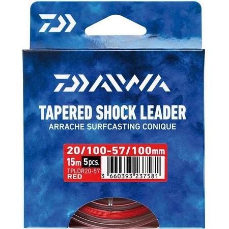 Przypon Daiwa Arrache Surf Taper Leader - Czerwony - Pack De 5