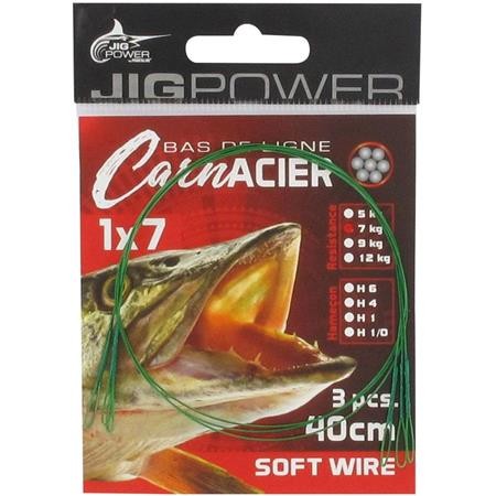 Przypon Powerline Jig Power 1X7 Double Loops - Pack De 3