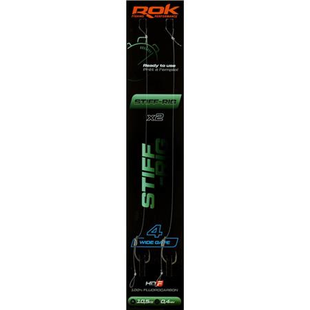 Przypon Rok Fishing Stiff Rig Wide Gape - Pack De 2