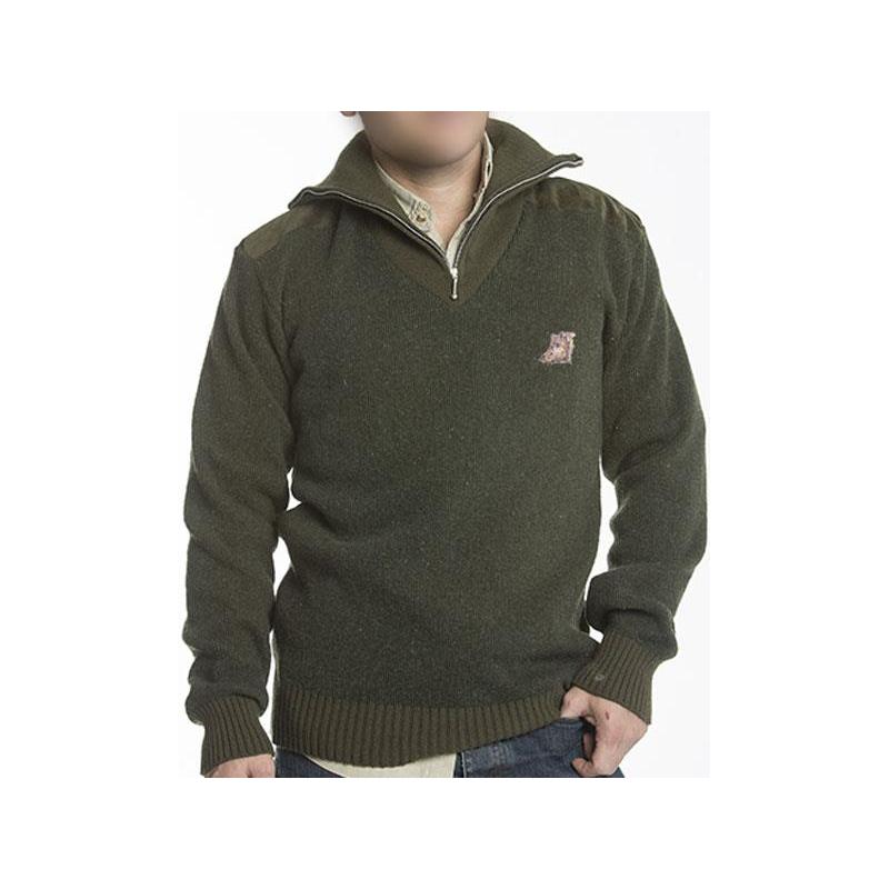 Pull homme bartavel p62 sanglier - kaki