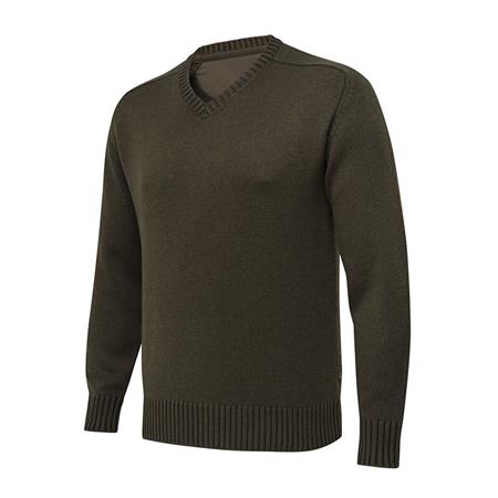 Pull Homme Beretta Kent V-Neck Tech Sweater - Vert/Marron