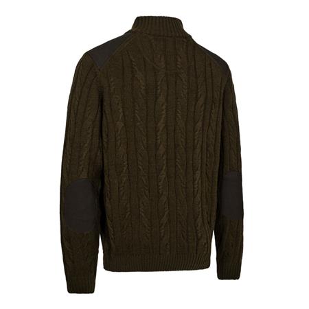 PULL HOMME DEERHUNTER RANDALL ½-ZIP KNIT - ART GREEN