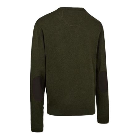 PULL HOMME DEERHUNTER TRICOT COL EN V HARRINGTON - FOREST EMBER MELANGE