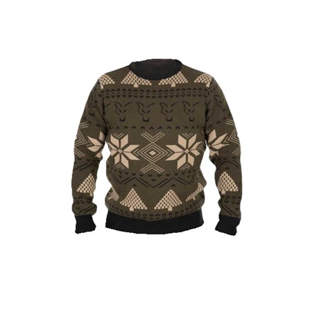Pull Homme Fox Festive Jumper - Kaki - L