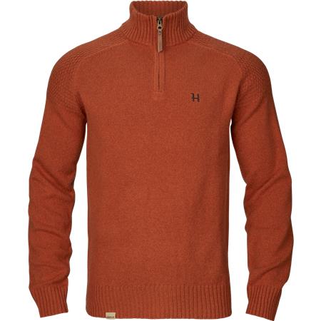 Pull Homme Harkila Vincent Merino Half Zip - Bombay Brown