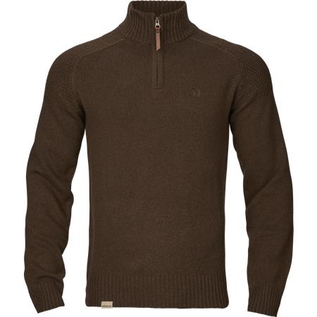 Pull Homme Harkila Vincent Merino Half Zip - Demitasse Brown