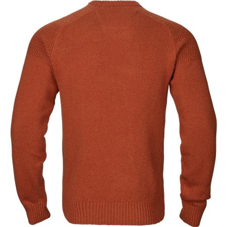 PULL HOMME HARKILA VINCENT MERINO V-NECK - BOMBAY BROWN