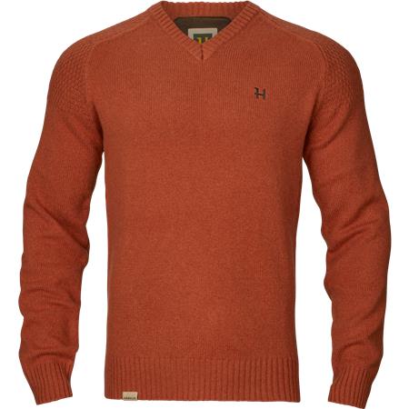 Pull Homme Harkila Vincent Merino V-Neck - Bombay Brown