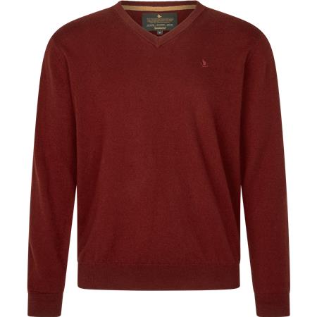 Pull Homme Seeland Pine V-Neck - Merlot