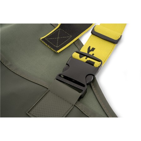 PVC-VADERS BLACK CAT GREEN BOOTED WADERS