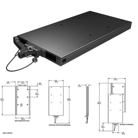 QUICK DISASSEMBLY PLATE MINN KOTA ALUMINIUM AVEC COUVERCLE MKA-51