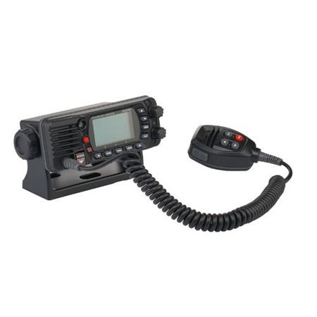 RADIO VHF FIJA COMPACTA 25W CLASE D IPX8 NEGRA CON ANTENA GPS INTERNA STANDARD HORIZON
